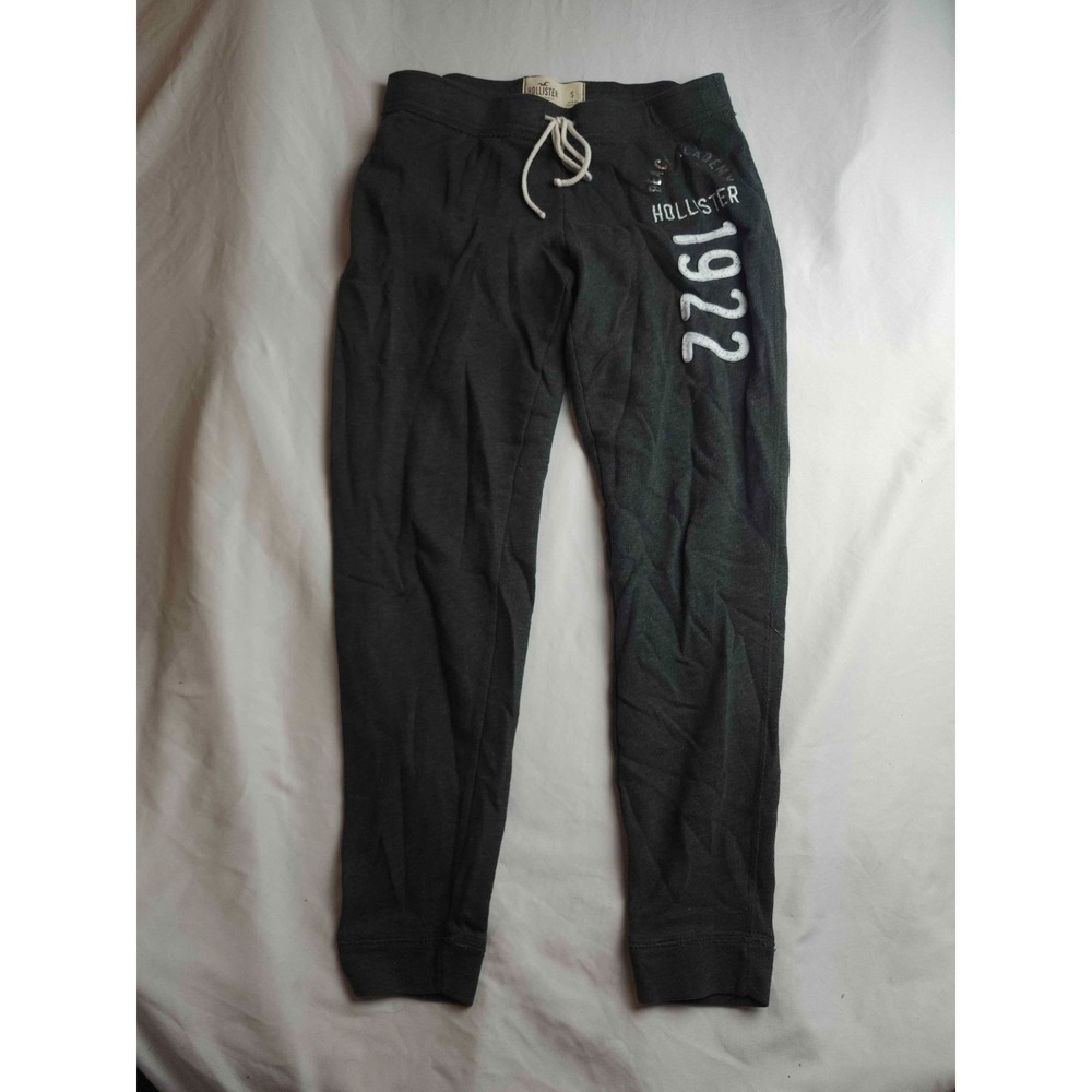 Hollister Sweatpants Womens Small Black‎ Beach Academy 1922 Graphic Joggers